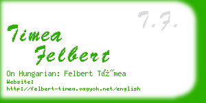 timea felbert business card